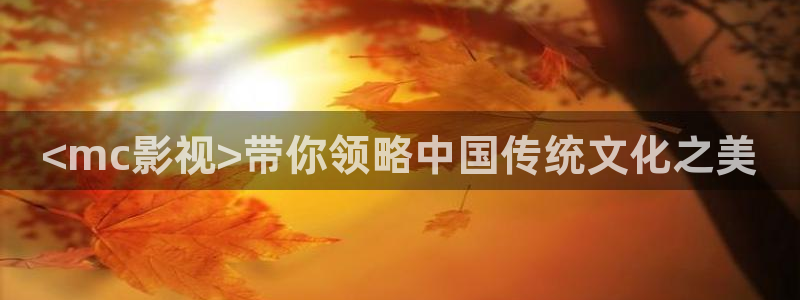 人人影片：<mc影视>带你领略中国传统文化之美